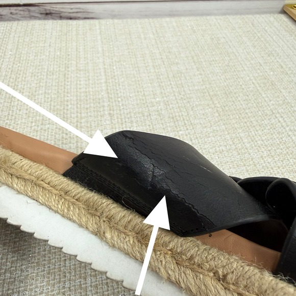 Circus by Sam Edelman NOLA Black Braided‎ Cross Strap Espadrille Slides 6 - Picture 10 of 10